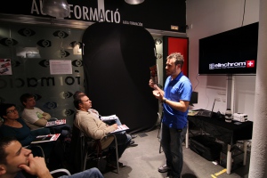 Jaime de Diego, iluminación con flashes Elinchrom, en CasanovaFotoWeek Bcn 2014